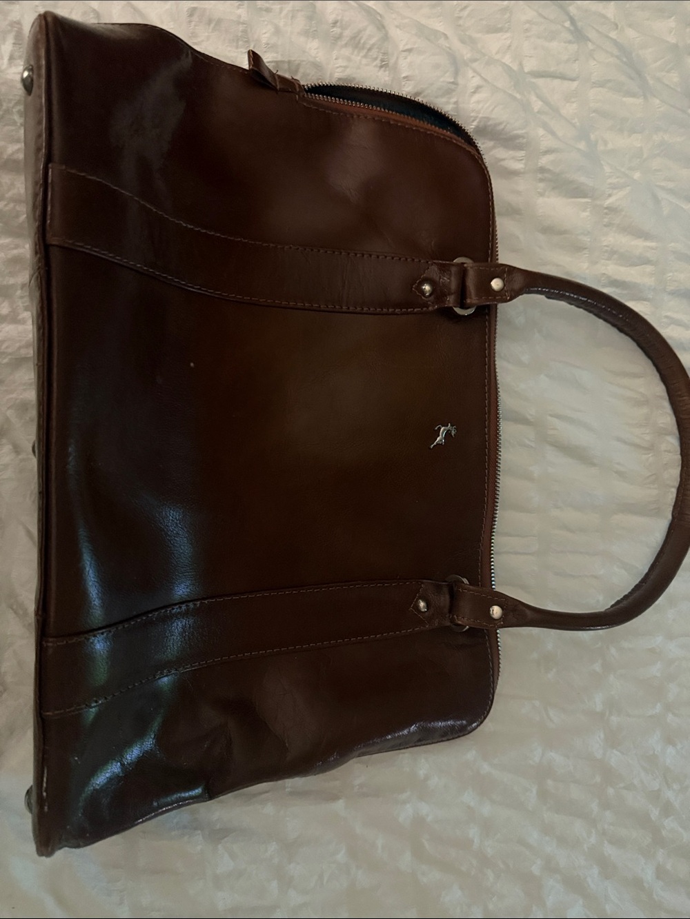 Classic Brown Leather Briefcase Tote for Men